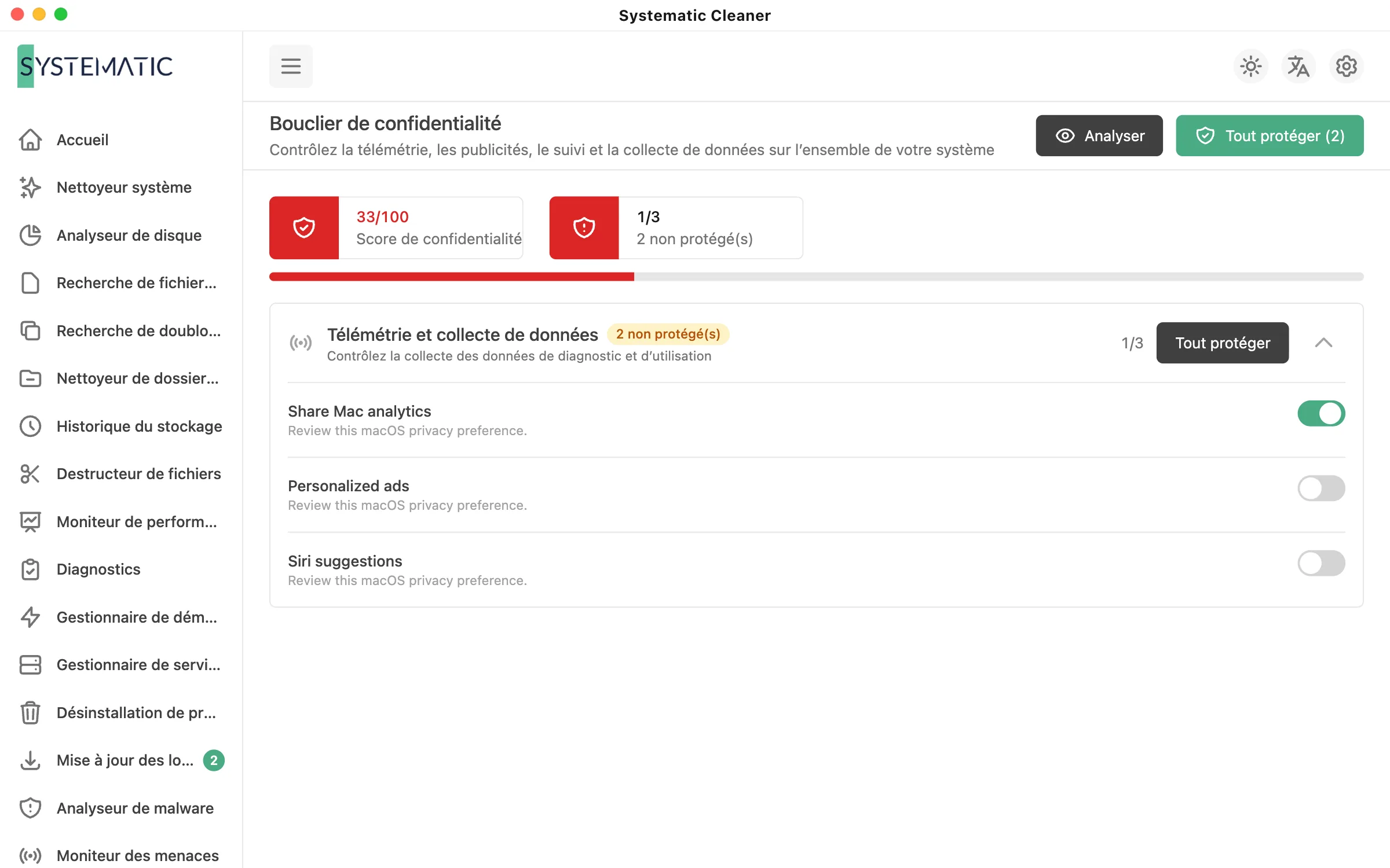 Des réglages de confidentialité que vous pouvez annuler