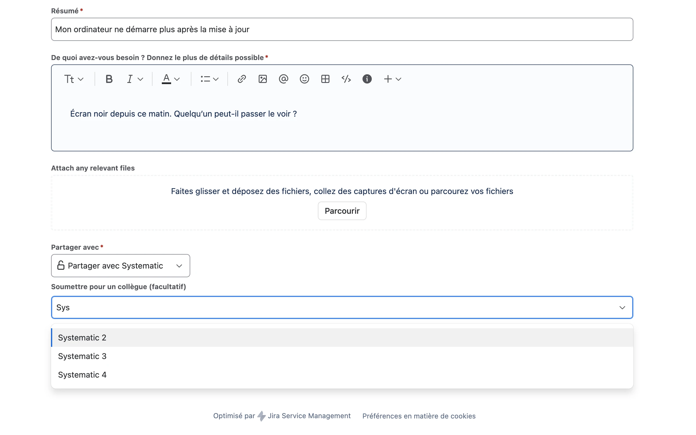 Des collègues, jamais la liste des clients