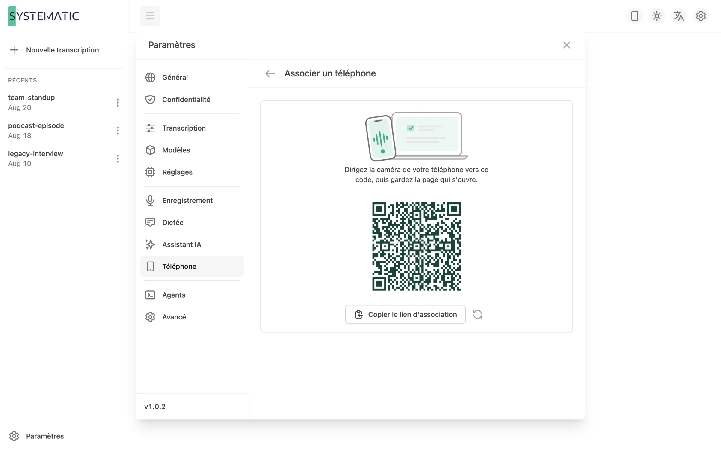 Enregistrez sur votre téléphone, transcrivez sur votre ordinateur